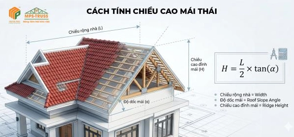 Bí Quyết Tính Chiều Cao Mái Thái Chuẩn Xác và Hợp Phong Thủy 2026