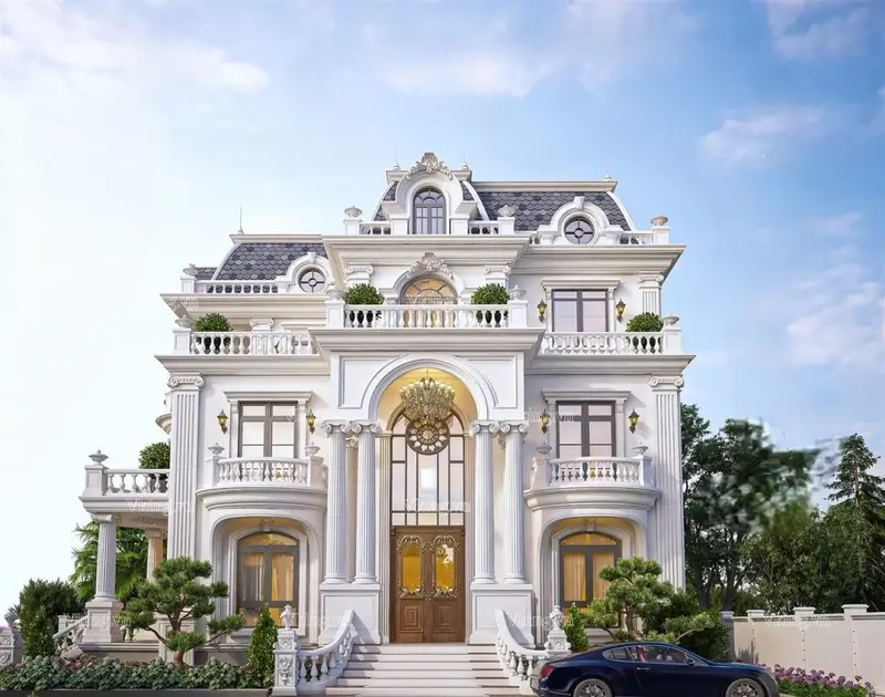 Biệt thự mái Mansard chuẩn phong cách châu Âu
