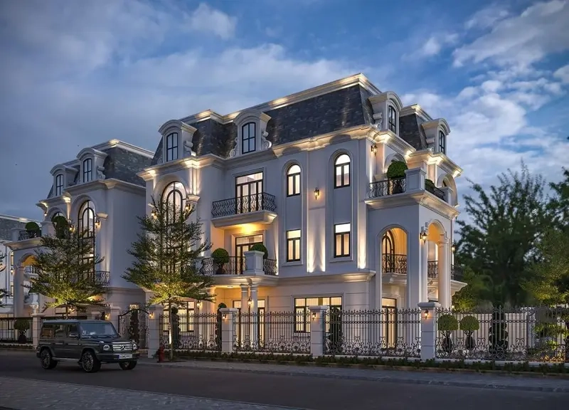 Biệt thự mái Mansard hài hòa tinh thần tân cổ điển