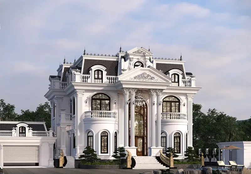 Biệt thự mái Mansard sở hữu kiến trúc đẹp tinh tế
