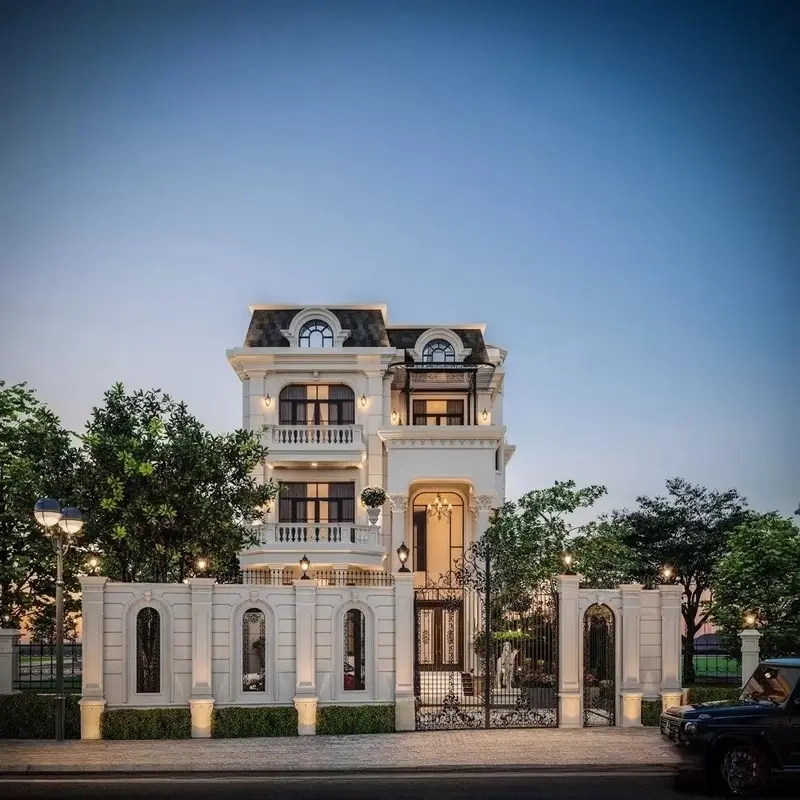 Biệt thự mái Mansard thể hiện vẻ đẹp sang trọng