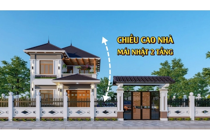 Chiều Cao Nhà Mái Nhật 2 Tầng Đẹp Chuẩn Phong Thủy 2026