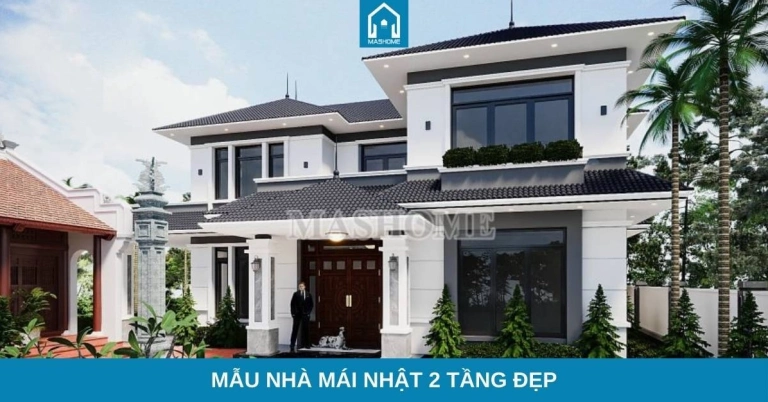 Khám Phá Mẫu Nhà 2 Tầng Mái Nhật Đẹp Hiện Đại 2026