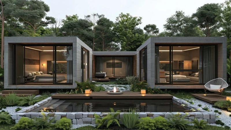 Không gian mở lý tưởng biệt thự mái bằng kiến trúc mở