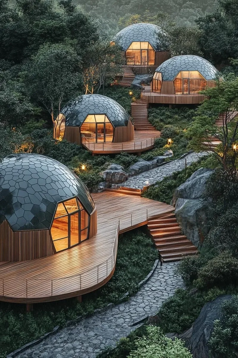Khu resort mái vòm ven biển đẹp