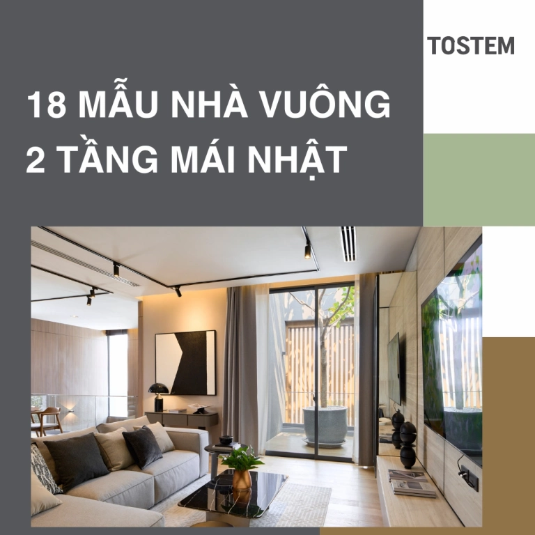 Mẫu nhà hộp 2 tầng mái Nhật: Kiến trúc hiện đại và tối ưu không gian