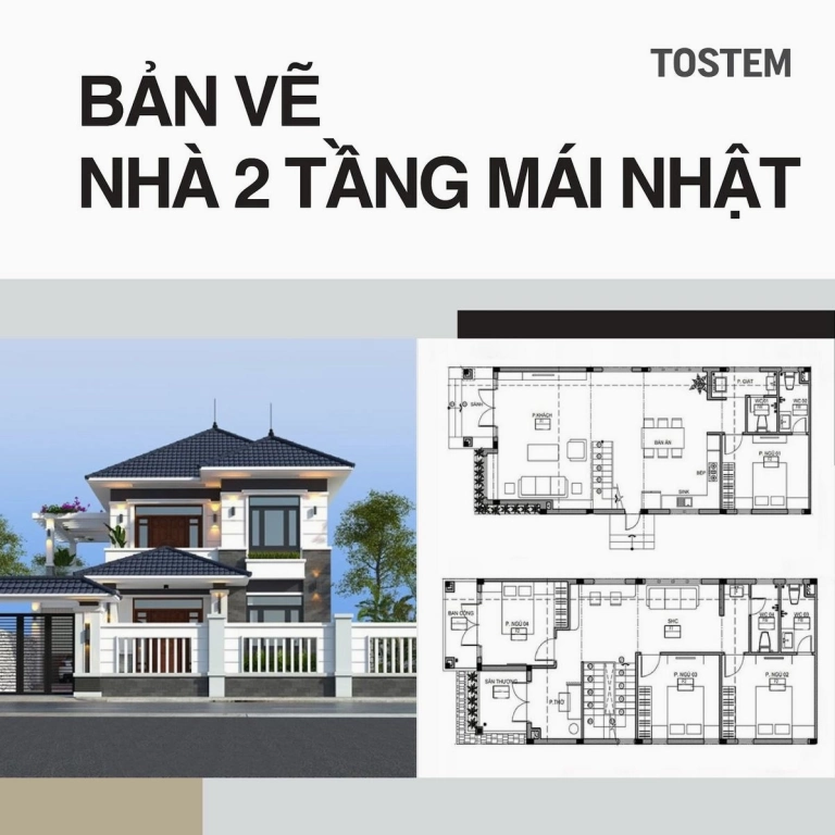 Mẫu Nhà Mái Nhật 2 Tầng Đẹp Ấn Tượng: Kiến Trúc Sang Trọng Cho Năm 2026