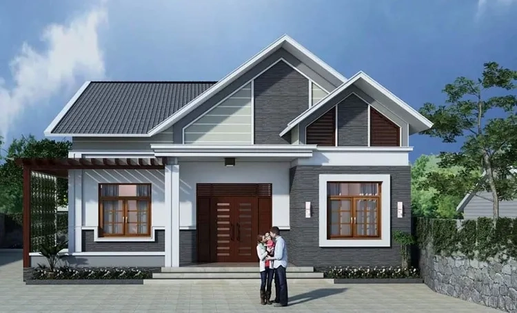 Mẫu nhà mái thái đơn giản dễ thi công thực tế
