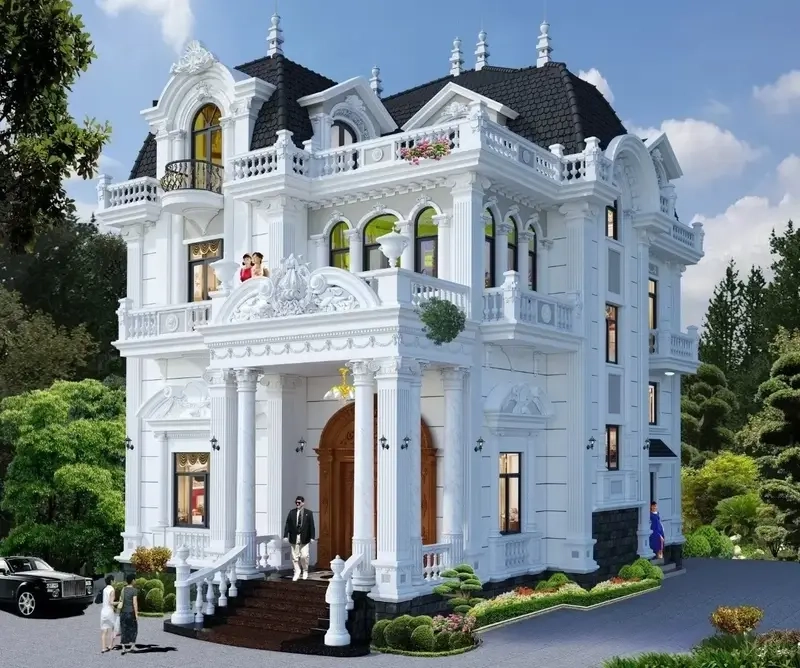 Nhà mái Mansard có tầng áp mái cho nhà ở tiện nghi