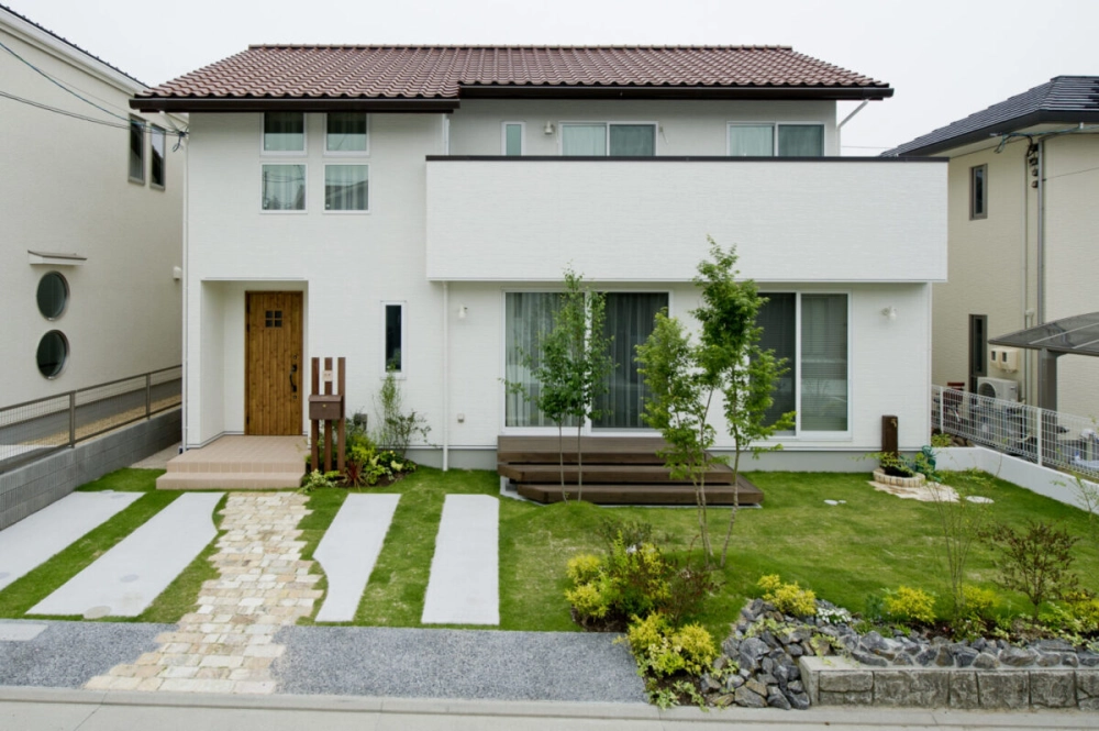 Phối cảnh biệt thự mái nhật hiện đại với không gian mở
